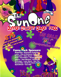 The Sun One summer student bus pass poster for Grand River Transit