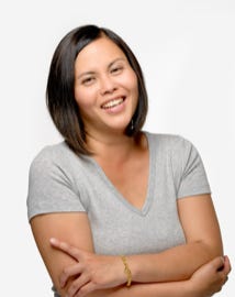 Smiling asian woman portrait photograph